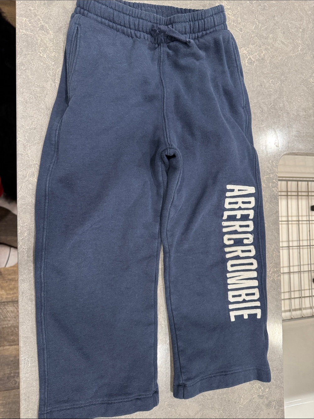 Abercrombie & Fitch Navy Sweatpants with White Logo